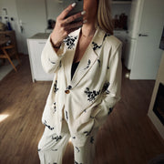 Ensemble blazer pantalon brodé - LYS