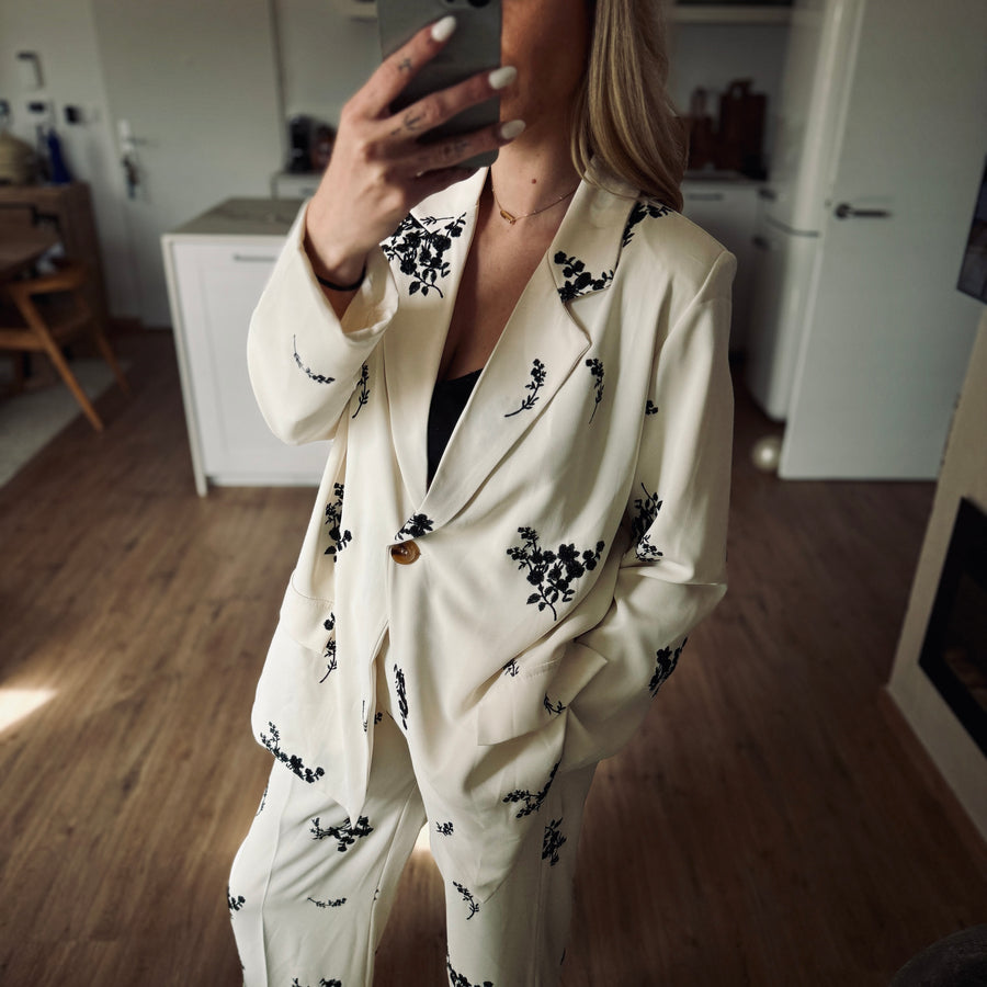 Ensemble blazer pantalon brodé - LYS
