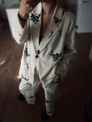 Ensemble blazer pantalon brodé - LYS