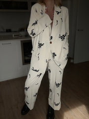 Ensemble blazer pantalon brodé - LYS