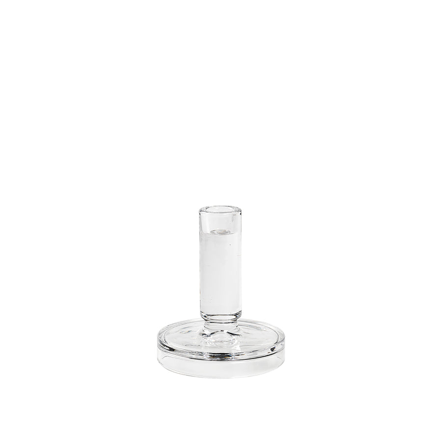 Bougeoir en verre Petra transparent (3 dimensions)