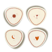 Set de 4 dessous de verres "Lune & Soleil"