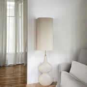 Lampadaire en tissu beige