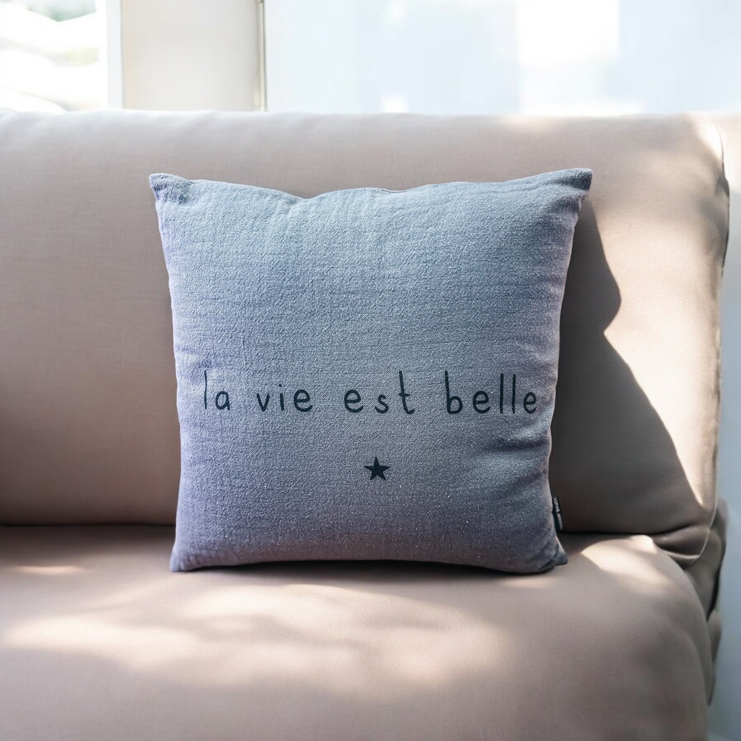 Coussin "La vie est belle"