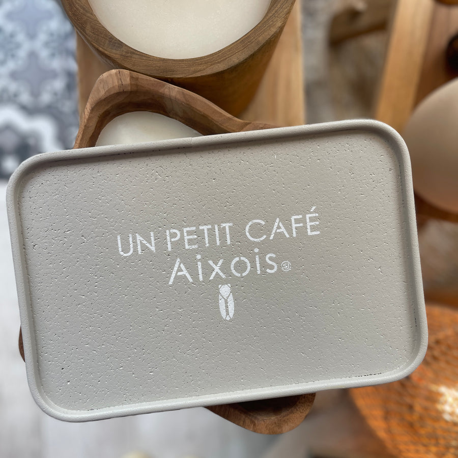 Plateau en liège "Un petit café Aixois" (plusieurs couleurs)