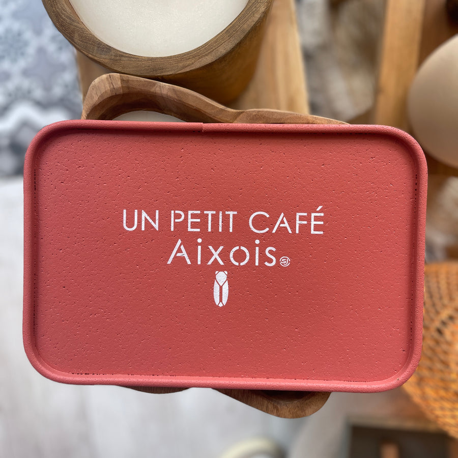 Plateau en liège "Un petit café Aixois" (plusieurs couleurs)