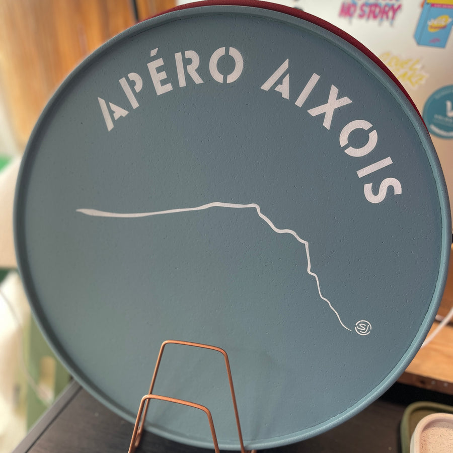 Plateau en liège "Apéro Aixois" (plusieurs couleurs)