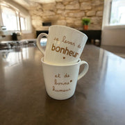 Mug "Se lever de bonheur" (deux couleurs)