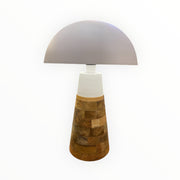 Lampe à poser en bois et métal