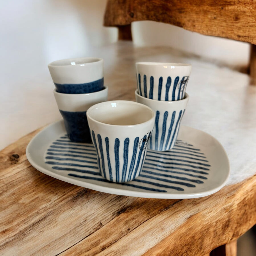 Tasses en céramique Lungo - Praïa Onyx (lot de 2)