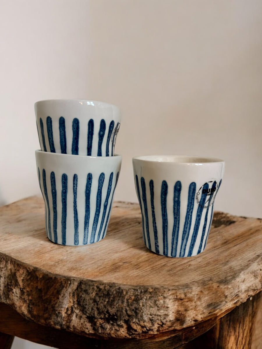 Tasses en céramique Lungo - Praïa Onyx (lot de 2)
