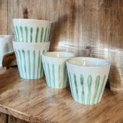 Tasses en céramique lungo - Linear Jade (lot de 2)