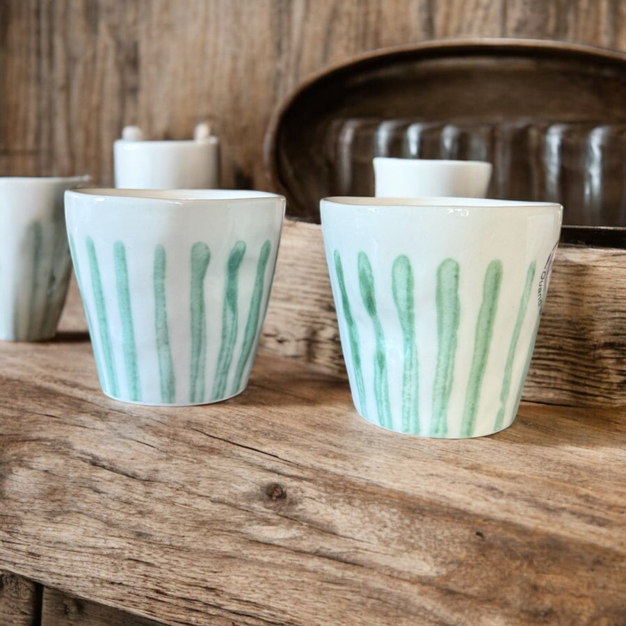 Tasses en céramique expresso - Linear Jade