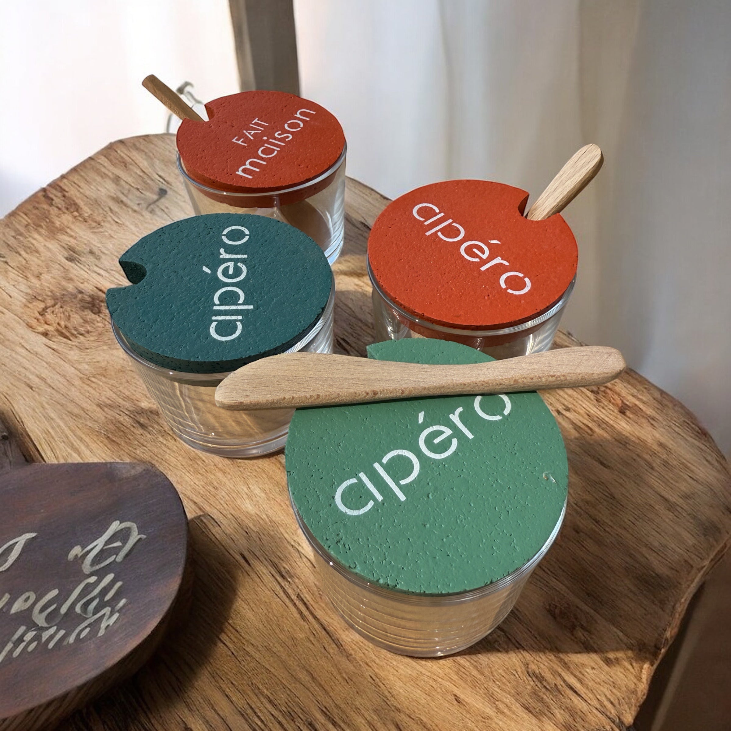 Pot en verre pour tartinable - Apéro (3 couleurs)
