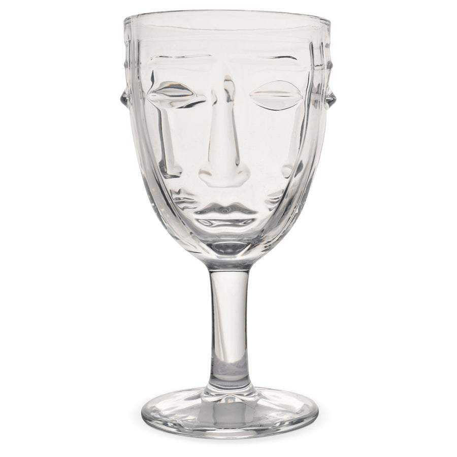 Set de 6 verres à pied Visage (plusieurs couleurs)